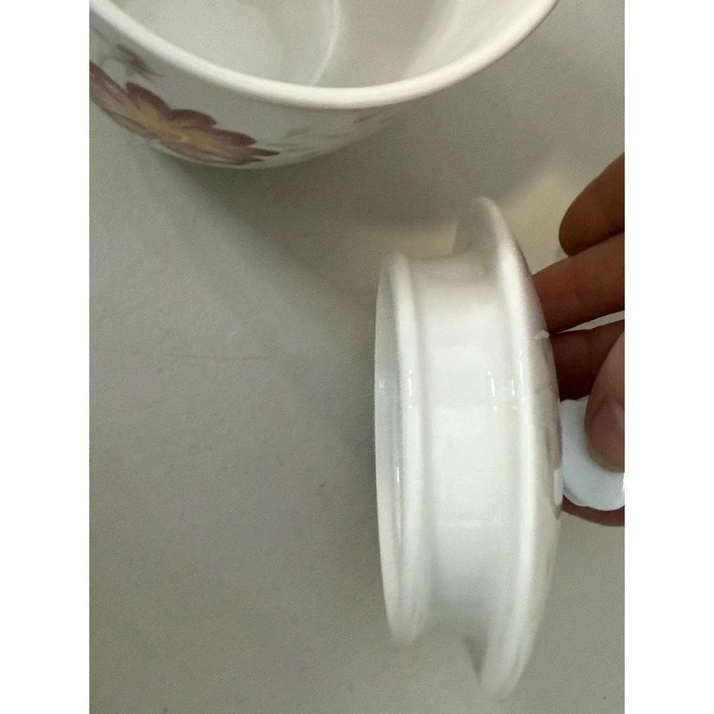 Lenox Porcelain Butterfly Meadow Large Canister with Lid 9